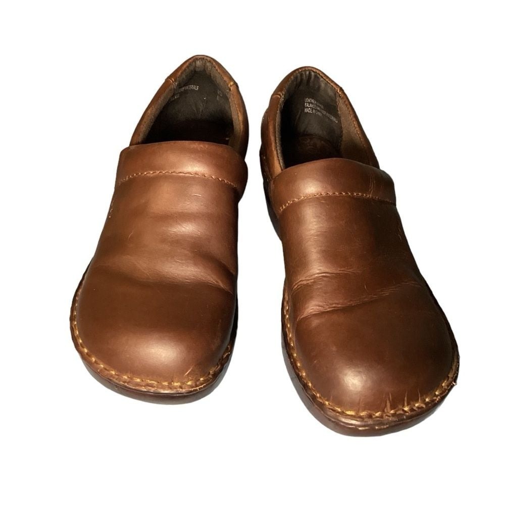 BOC Born Concept Shoes 39‎ ERO 8US M Peggy Clogs Slip On Comfort brown Leather